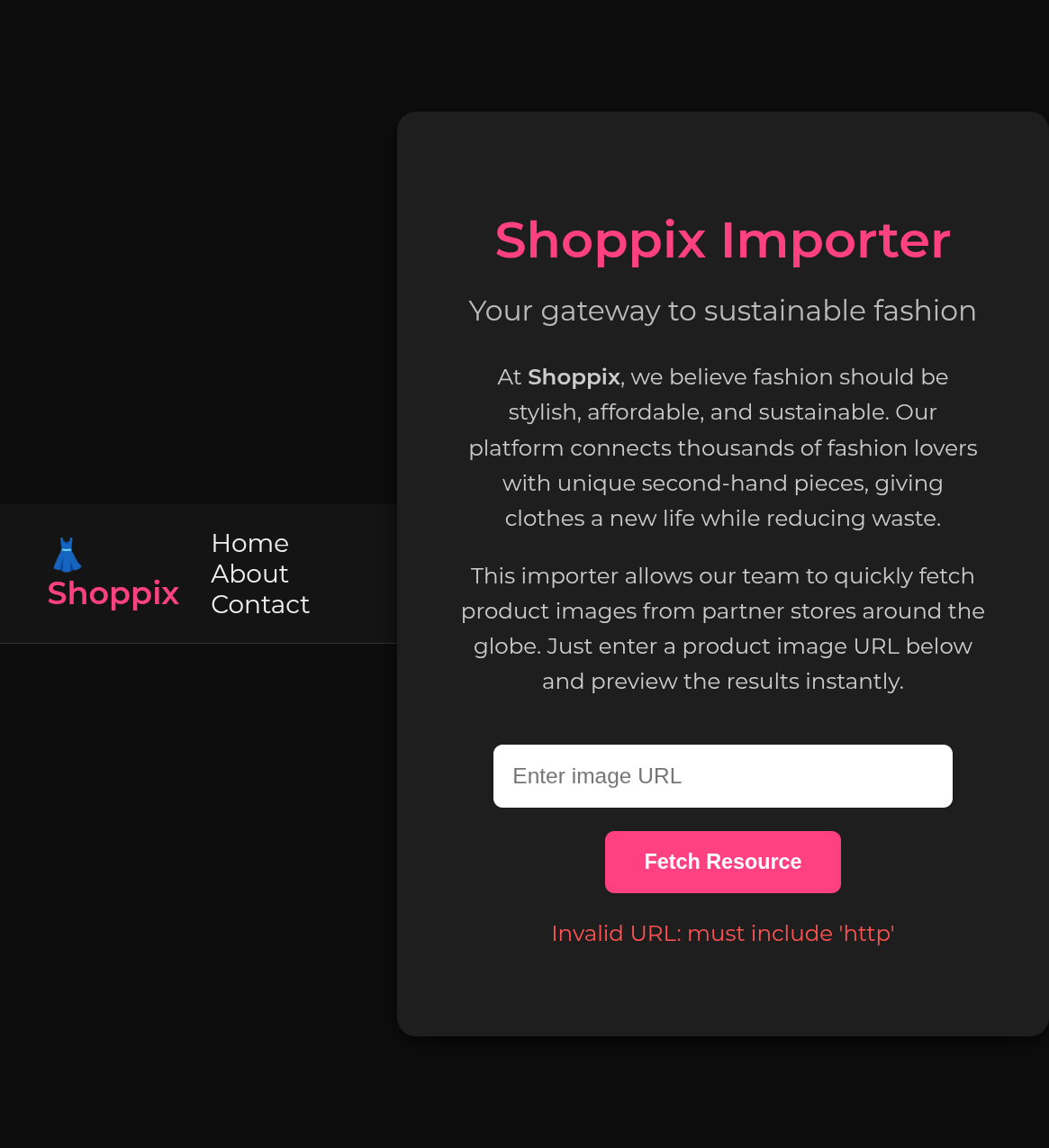 image of the http error