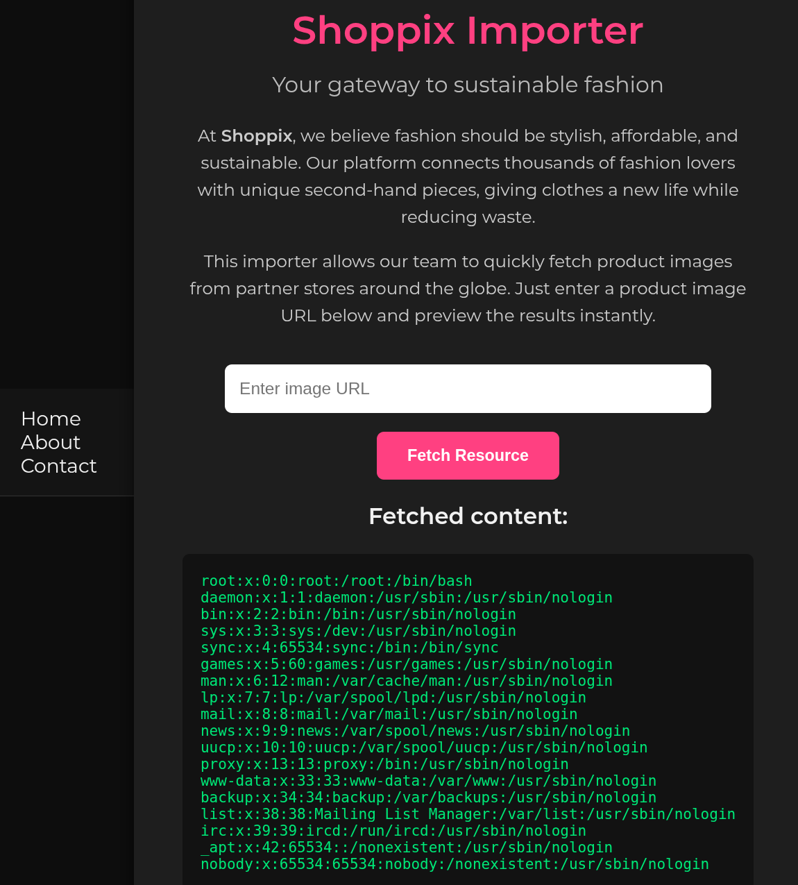 image of /etc/passwd